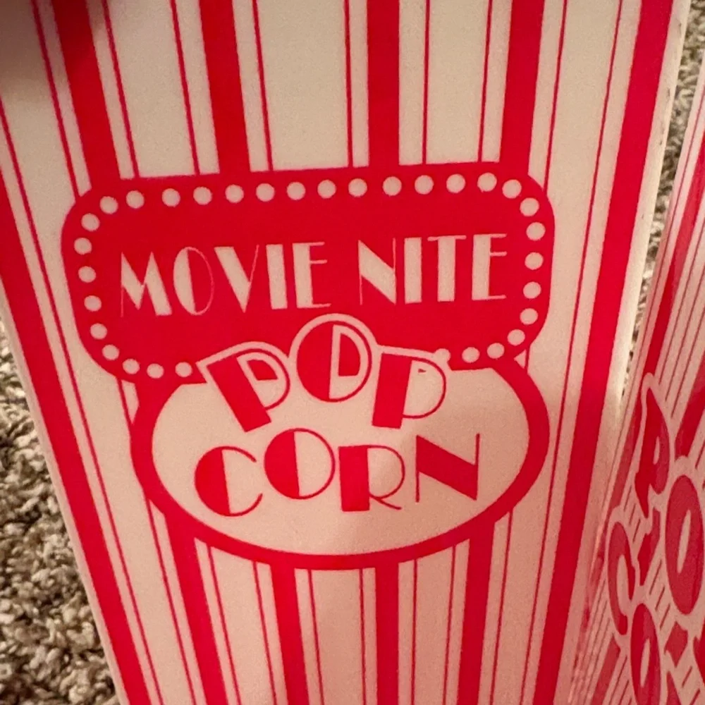 Coca Cola Red and White Popcorn Boxes Set